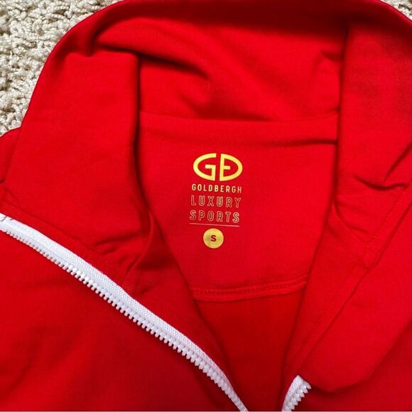 Goldbergh Ski Pully Base Layer Half Zip NWT Small Red White - Picture 2 of 6